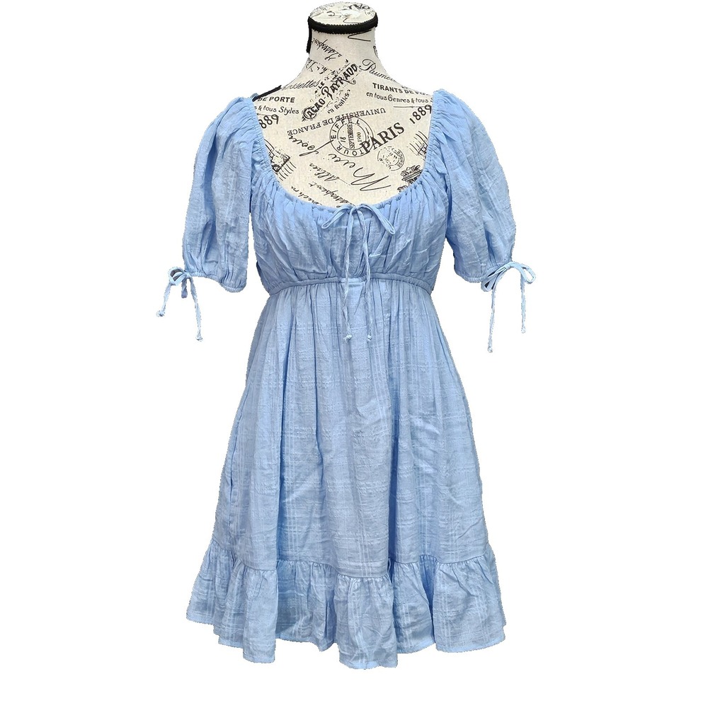 Thirty Thirty LA Milkmaid Dress M Puff Sleeve Cottage Coquette Fairy Dollette